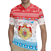 Luxembourg Christmas Rugby Jersey Coat Of Arms Schei Chreschtdeeg - Wonder Print Shop