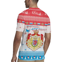 Luxembourg Christmas Rugby Jersey Coat Of Arms Schei Chreschtdeeg - Wonder Print Shop