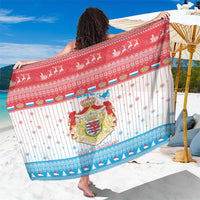 Luxembourg Christmas Sarong Coat Of Arms Schei Chreschtdeeg - Wonder Print Shop