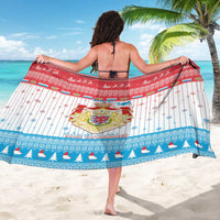Luxembourg Christmas Sarong Coat Of Arms Schei Chreschtdeeg - Wonder Print Shop