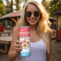 Luxembourg Christmas Skinny Tumbler Coat Of Arms Schei Chreschtdeeg - Wonder Print Shop