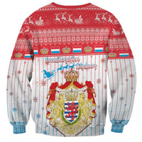 Luxembourg Christmas Sweatshirt Coat Of Arms Schei Chreschtdeeg - Wonder Print Shop