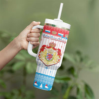 Luxembourg Christmas Tumbler With Handle Coat Of Arms Schei Chreschtdeeg - Wonder Print Shop