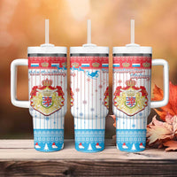 Luxembourg Christmas Tumbler With Handle Coat Of Arms Schei Chreschtdeeg - Wonder Print Shop