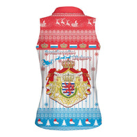 Luxembourg Christmas Women Sleeveless Polo Shirt Coat Of Arms Schei Chreschtdeeg - Wonder Print Shop