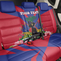 Personalised Haiti Independence Day Back Car Seat Cover Neg Marron Flag Map - Wonder Print Shop