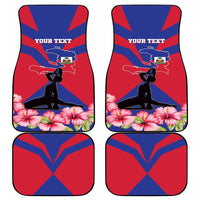 Personalised Haiti Independence Day Car Mats Neg Marron Flag Map - Wonder Print Shop