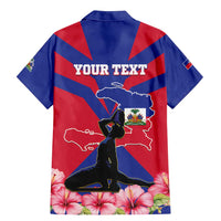 Personalised Haiti Independence Day Family Matching Mermaid Dress and Hawaiian Shirt Neg Marron Flag Map - Wonder Print Shop