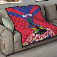 Personalised Haiti Independence Day Quilt Neg Marron Flag Map - Wonder Print Shop