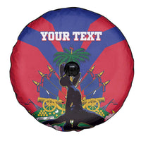 Personalised Haiti Independence Day Spare Tire Cover Neg Marron Flag Map - Wonder Print Shop