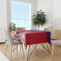 Personalised Haiti Independence Day Tablecloth Neg Marron Flag Map - Wonder Print Shop