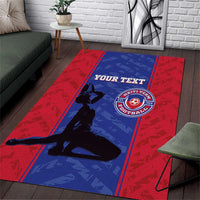 Custom Haiti Football Area Rug Go Les Grenadiers - Wonder Print Shop