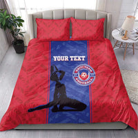 Custom Haiti Football Bedding Set Go Les Grenadiers - Wonder Print Shop