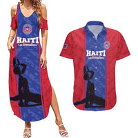Custom Haiti Football Couples Matching Summer Maxi Dress and Hawaiian Shirt Go Les Grenadiers - Wonder Print Shop
