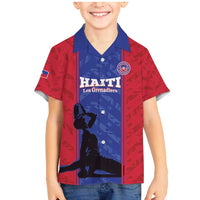 Custom Haiti Football Family Matching Mermaid Dress and Hawaiian Shirt Go Les Grenadiers - Wonder Print Shop