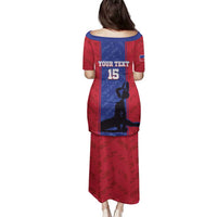 Custom Haiti Football Family Matching Puletasi and Hawaiian Shirt Go Les Grenadiers - Wonder Print Shop