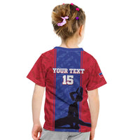 Custom Haiti Football Kid T Shirt Go Les Grenadiers - Wonder Print Shop