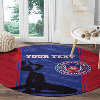 Custom Haiti Football Round Carpet Go Les Grenadiers