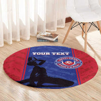 Custom Haiti Football Round Carpet Go Les Grenadiers