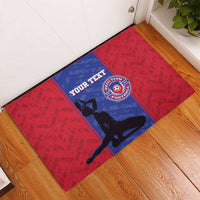 Custom Haiti Football Rubber Doormat Go Les Grenadiers - Wonder Print Shop