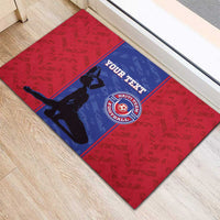 Custom Haiti Football Rubber Doormat Go Les Grenadiers - Wonder Print Shop