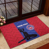 Custom Haiti Football Rubber Doormat Go Les Grenadiers - Wonder Print Shop