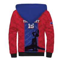 Custom Haiti Football Sherpa Hoodie Go Les Grenadiers - Wonder Print Shop
