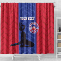 Custom Haiti Football Shower Curtain Go Les Grenadiers