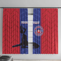 Custom Haiti Football Window Curtain Go Les Grenadiers - Wonder Print Shop