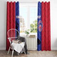 Custom Haiti Football Window Curtain Go Les Grenadiers - Wonder Print Shop