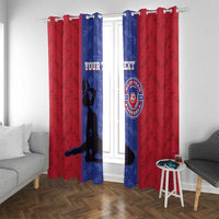 Custom Haiti Football Window Curtain Go Les Grenadiers - Wonder Print Shop