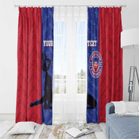 Custom Haiti Football Window Curtain Go Les Grenadiers - Wonder Print Shop