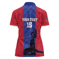 Custom Haiti Football Women Polo Shirt Go Les Grenadiers - Wonder Print Shop