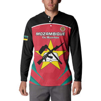 Custom Mozambique Football Button Sweatshirt Go Os Mambas - Wonder Print Shop