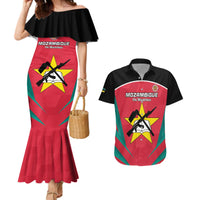 Custom Mozambique Football Couples Matching Mermaid Dress and Hawaiian Shirt Go Os Mambas - Wonder Print Shop