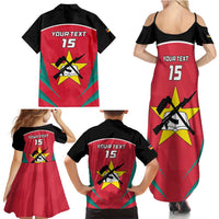 Custom Mozambique Football Family Matching Summer Maxi Dress and Hawaiian Shirt Go Os Mambas - Wonder Print Shop
