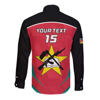 Custom Mozambique Football Long Sleeve Button Shirt Go Os Mambas - Wonder Print Shop