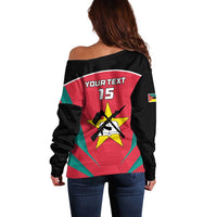 Custom Mozambique Football Off Shoulder Sweater Go Os Mambas - Wonder Print Shop