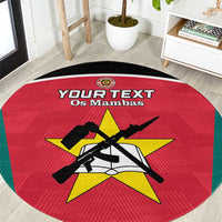 Custom Mozambique Football Round Carpet Go Os Mambas