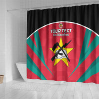 Custom Mozambique Football Shower Curtain Go Os Mambas