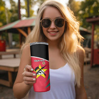Custom Mozambique Football Skinny Tumbler Go Os Mambas - Wonder Print Shop