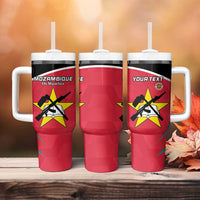 Custom Mozambique Football Tumbler With Handle Go Os Mambas - Wonder Print Shop
