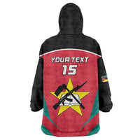 Custom Mozambique Football Wearable Blanket Hoodie Go Os Mambas - Wonder Print Shop