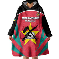 Custom Mozambique Football Wearable Blanket Hoodie Go Os Mambas - Wonder Print Shop