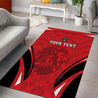 Custom Libya Football Area Rug Go Fursan al-Mutawasit - Wonder Print Shop