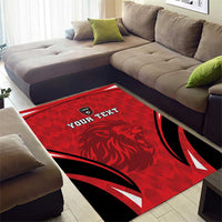 Custom Libya Football Area Rug Go Fursan al-Mutawasit - Wonder Print Shop