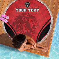 Custom Libya Football Beach Blanket Go Fursan al-Mutawasit - Wonder Print Shop