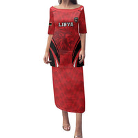 Custom Libya Football Family Matching Puletasi and Hawaiian Shirt Go Fursan al-Mutawasit - Wonder Print Shop