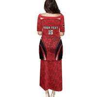 Custom Libya Football Family Matching Puletasi and Hawaiian Shirt Go Fursan al-Mutawasit - Wonder Print Shop