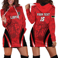 Custom Libya Football Hoodie Dress Go Fursan al-Mutawasit - Wonder Print Shop